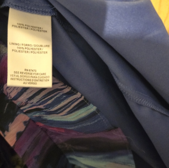 Bleecker 126 Faux Wrap Dress . Size 22 W. Purple/ Pink/ Blue/ White - Picture 4 of 16